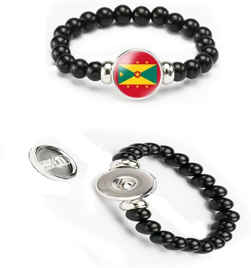 vmcoatdu National Flag Bracelet Elastic Rope Beaded Bracelet Support Your Country Travel Souvenir Gifts for Men Women - Image 4